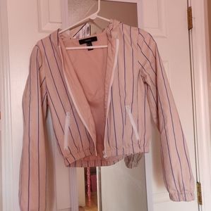 Pink and blue striped Forever 21 jacket
